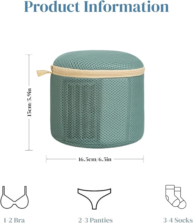 Bra Washing Bag with Anti-Deformation Structure and Fixed Hand-Wash Board,Bra Bag for Washing Machine,Laundry Bag for Delicates (Green)