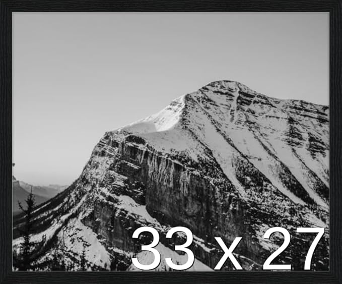Frame It Easy 33 x 27 Black Grain Wood Frame (Derby)