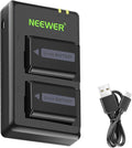 Neewer 2-Pack NP-FW50 Replacement Battery and Dual USB Charger Compatible by Neewer