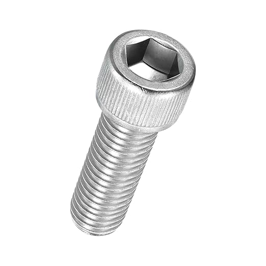 Kozelo 4pcs Socket Head Cap Screws - [M12-1.75 x 40mm] 304 Stainless Steel Allen Socket Drive for Electrical Motor 3D Printing Fan Engine Replacement Use, Silver