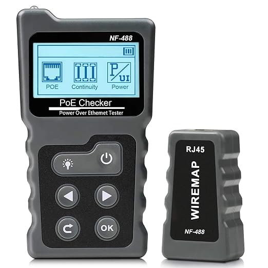 Network Cable Tester, VXSCAN NF-488 POE Cable Tester by VXSCAN