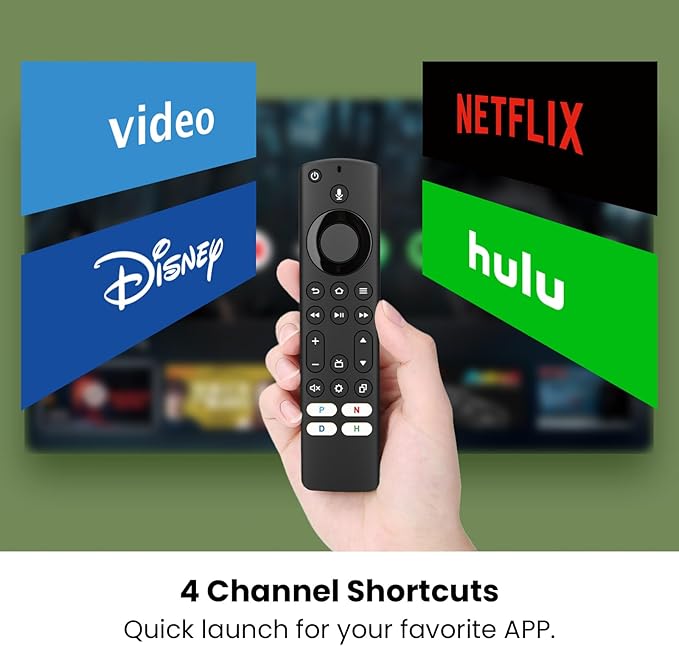 IDGPUW Replacement Remote Control for Fire Smart TV, Compatible with Insignia, Toshiba, Amazon Fire Smart TV