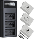 LP-E8 Battery Charger Set, LP 3 Pack LPE8 Replacement Battery & Triple Slot by LP