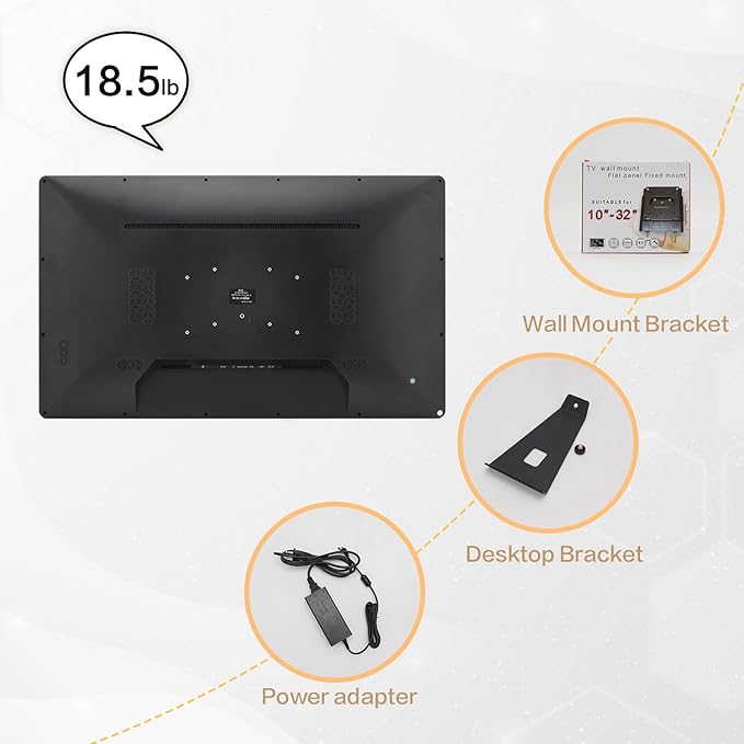 WOGO 32 inch Digital Calendar & Chore Chart, Touchscreen Interactive Monitor for Family Schedules, Built in Speakers and Camera, Electronic Calendar Include Wall Mount & Desk Stand