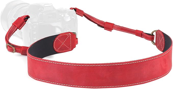 MegaGear SLR, DSLR Sierra Series Genuine Leather Camera Shoulder or Neck Strap by MegaGear