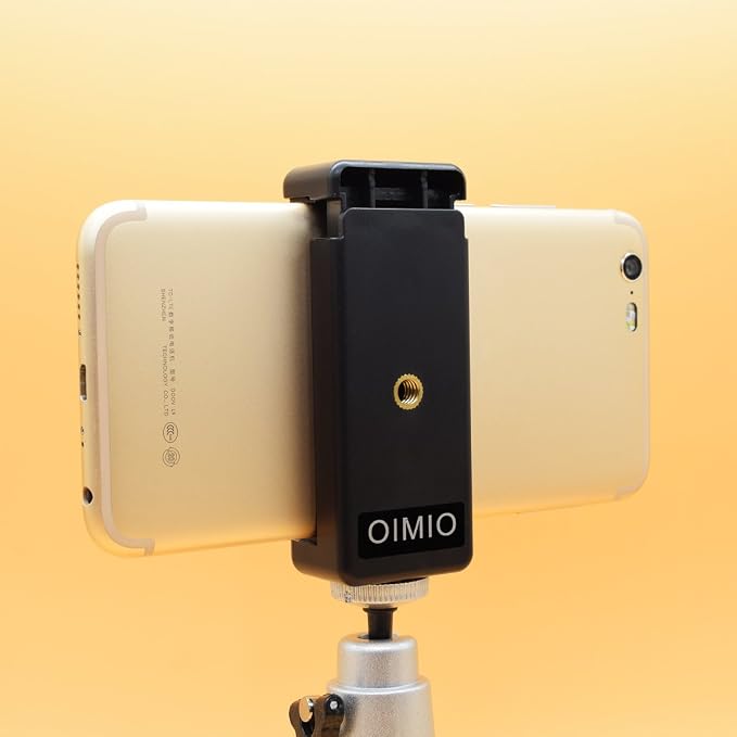 Universal Cell Phone Tripod Mount Adapter, OIMIO Phone Holder Clip Connector - Image 7