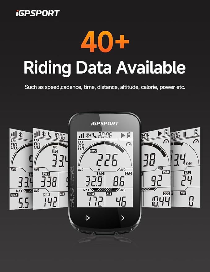 iGPSPORT BSC100S GPS Bike Computer Wireless, 2.6'' LCD Display 40H Rechargeable - Image 3