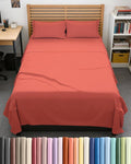 Full XL Bed Sheet Set - 4 Piece Extra Long Extended Full XL Sheets - Soft, Breathable & Cooling - Fits 8" to 16" Mattress with Deep Pockets - 54" x 80" - Easy-Fit, Wrinkle and Fade Resistant - Coral