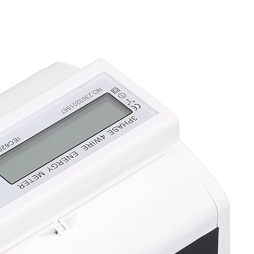 Energy Meter 3 Phase Electricity Usage Monitor LCD Display DIN Rail Mounting Power Meter 3x15A DC3x220V 380V