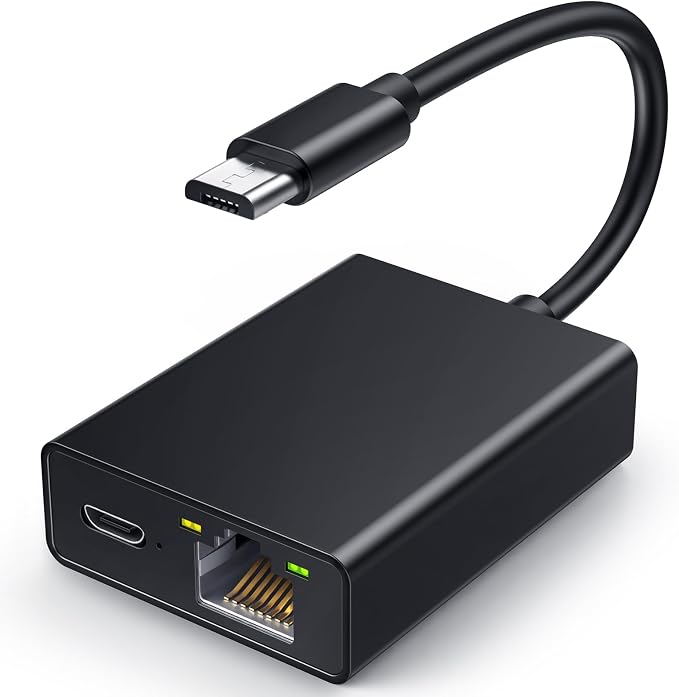Ethernet Adapter for Fire TV Stick, Electop Micro USB to RJ45 Ethernet Network by Electop