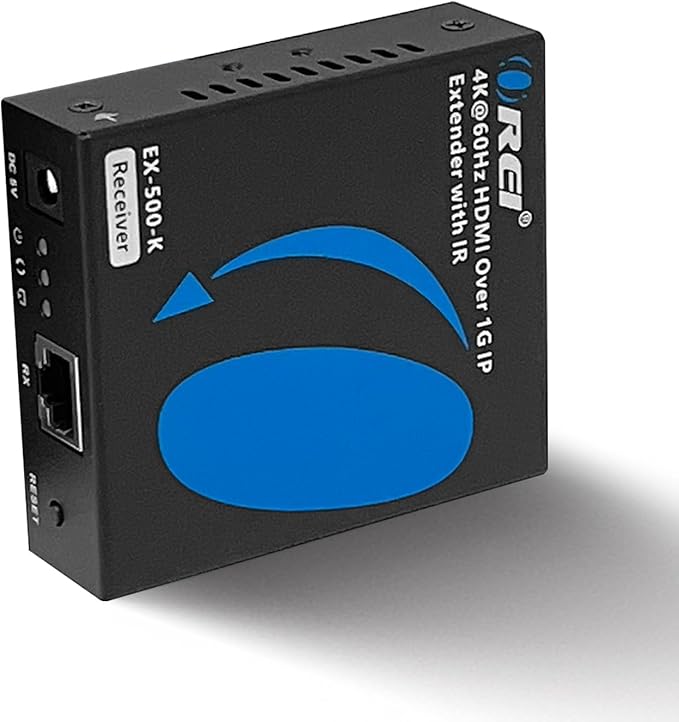 OREI Receiver only for EX-500-K 4K HDMI Extender Over IP CAT6 by One to Many Upto 400 Feet, Send to Multiple Location Over 1G Switch (EX-500-RX)