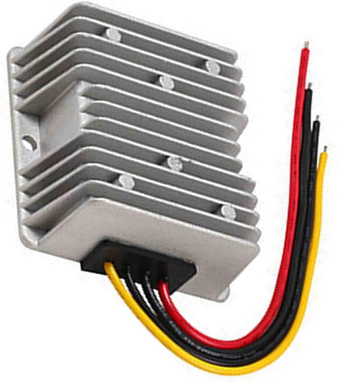 MGGi DC Booster Voltage Regulator, 12V Step Up to 48V 3A 145W Converter Boost, Power Supply Module Boost Transformer, Waterproof Adapter - for Colf Cart Club Car Truck Vehicle Boat Aluminum 12V-48V