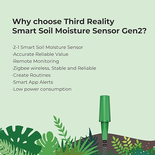 THIRDREALITY Smart Soil Moisture Sensor Gen2 3Pack, Zigbee hub Needed, nhanced - Image 5