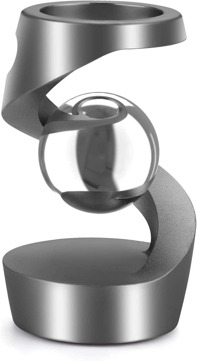 Kinetic Desk Toys, Kinetic Spinning Desk Toy, Desk Fidgets for Adults for Office, Fidget Toys for Kids Anxiety, ADHD (Grey)