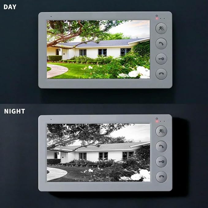 Video Intercom doorbell System,Video doorphone kit, Support 2 Way Audio,One Key Unlock for Home Apartment (1 doorbell + 1 Monitor)