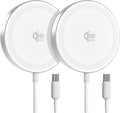 25W Magnetic Wireless Charger for iPhone 17/16, Qi2 Fast Charging Pad for iPhone 17/16/15/14/13/12 Series for AirPods, Strong Magnet, Ultra-Thin & Portable Charger Mat for Desk & Bedside, 2Pack