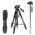 NEEWER Portable Aluminum Alloy Camera 2 in 1 Tripod Monopod Max. 70"/177cm by Neewer