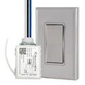 RunLessWire Single Pole Battery-Free DIY Wireless Light Switch Kit 150ft RF Range Self-Powered by Kinetic Energy for Fixtures & Outlets : 1 Remote Switch Controls 1 5A On/Off Receiver – Gray