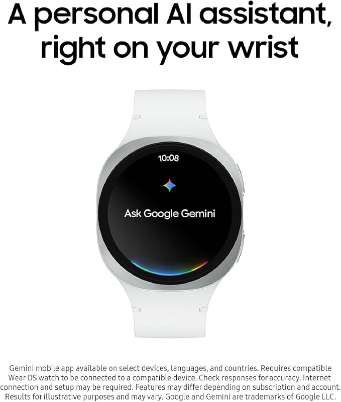 Samsung Galaxy Watch 8 (2025) 44mm Bluetooth Smartwatch, Cushion Design, Fitness Tracker, Sleep Coaching, Running Coach, Energy Score, Heart Rate Tracking, Graphite [US Version, 2 Yr Warranty]
