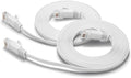 BUSOHE Cat6 Ethernet Cable 6FT 2Pack White, Cat-6 Flat RJ45 Computer Internet by BUSOHE