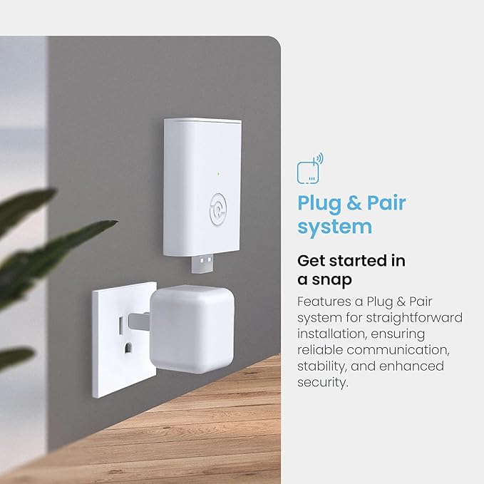 Lockly Secure Link Wi-Fi Hub for Smart Lock, Wireless Access Point, Compatible with Google Assistant & Alexa, Enables Remote Control and Monitoring