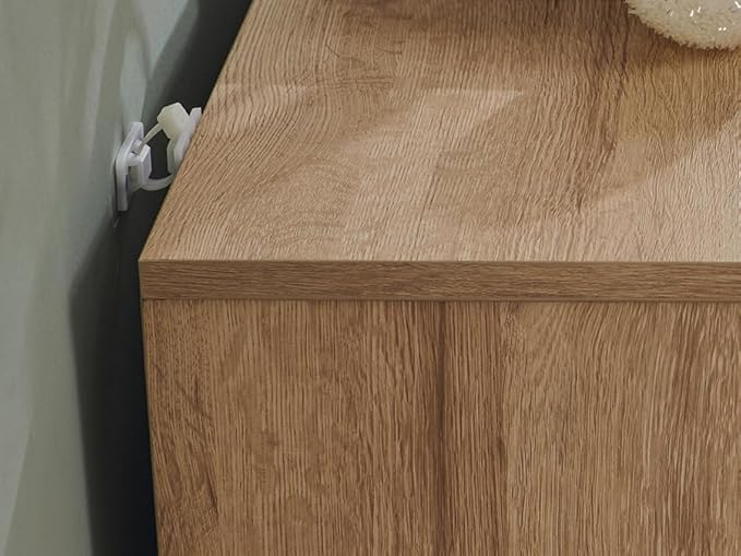 JXQTLINGMU 9 Drawer Dresser for Bedroom, 52" Wide Modern Wood Dressers with Push-to-Open Drawers for Closet Storage, Chest of Drawers TV Stand for Living Room & Hallway, Curved Profile, Natural