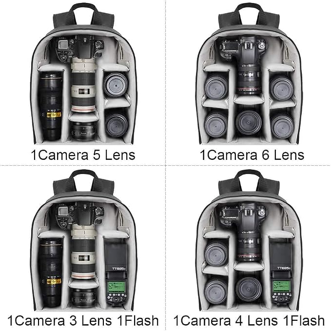 Cwatcun Camera Backpack Professional Camera Bag - Image 5