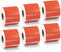 BETCKEY Colored Labels Compatible with Dymo 30323 (2-1/8" x 4") Name Badge Labels, Compatible for Dymo LabelWriter Thermal 450, 4XL & Zebra Desktop Printers [6 Rolls, 1320 Labelss, Red]