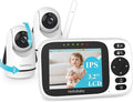 HelloBaby 3.2'' Baby Monitor 2 Cameras, Video Audio Baby Monitor No WiFi by HelloBaby