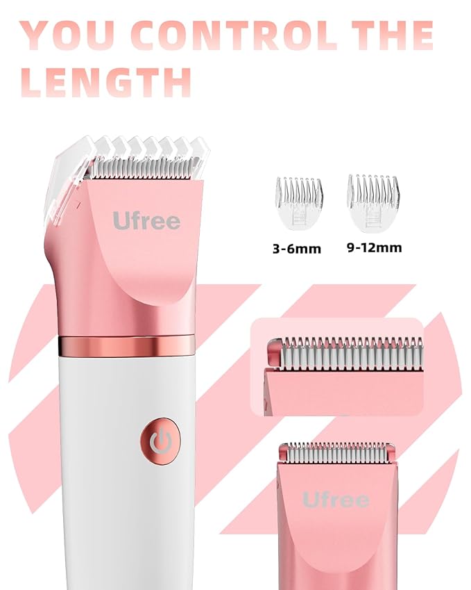 Ufree Electric Shaver Razors for Women Pubic Hair, Bikini Trimmer for Face and Body Hair, Wet & Dry Use Groomer, Hair Trimmer, Birthday Gifts for Women, Gold