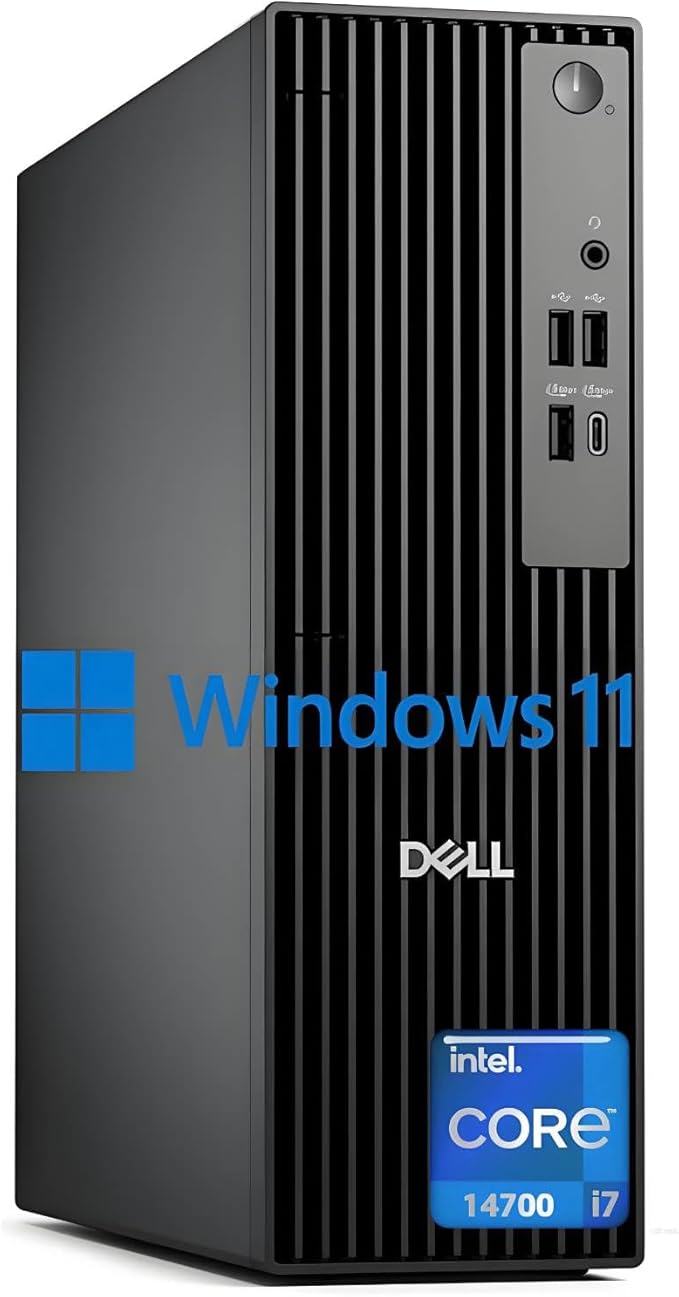 Dell Pro Slim QCS1250 Business Desktop, New OptiPlex Version, Ultra-Quiet Design, Dual 4K Monitor Support, USB-C, Windows 11 (Intel i7-14700, 64GB RAM | 1TB SSD)