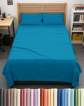 Full XL Bed Sheet Set - 4 Piece Extra Long Extended Full XL Sheets - Soft, Breathable & Cooling - Fits 8" to 16" Mattress w/ Deep Pockets - 54" x 80" - Easy-Fit, Wrinkle & Fade Resistant - Denim Blue