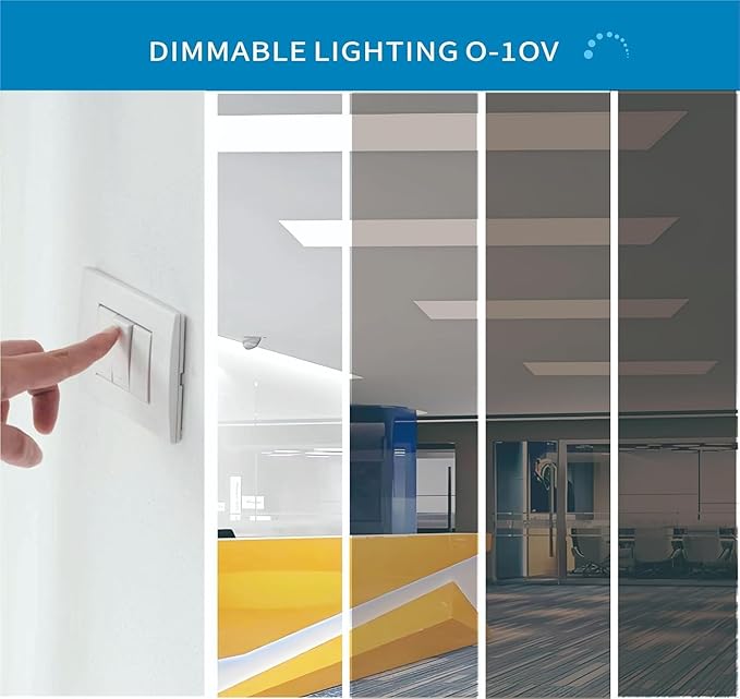 2x4 FT LED Light Flat Panel, 40-72W, 5 CCT 3K | 3.5k | 4K | 5K | 6.5K, Dimmable Recessed Drop Ceiling Lights, 3750/5000/6250/7500/9000 Lumen, Lay in Fixture for Commercial 120-277V, UL DLC (4 Pack)