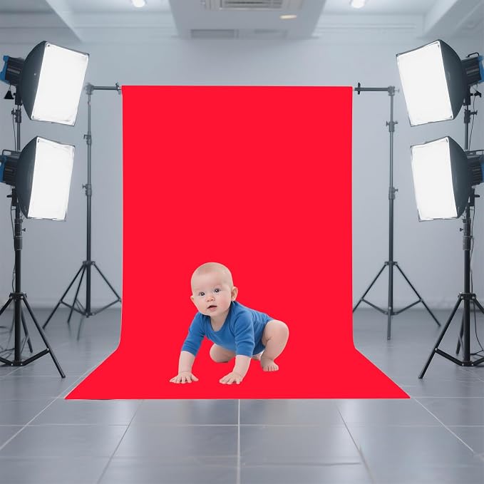 Red Photo Backdrop for Photoshoot, Fabric Background for Product Photography - Image 2