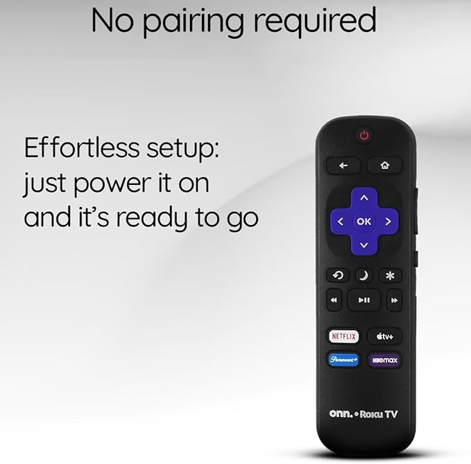 Ceybo Original OEM Replacement Remote Control for Roku Smart TV with Netflix, Paramount, Apple TV, and HBO Max Shortcut Buttons