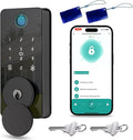 Keyless Entry Door Lock, Biquole Smart Lock with App Control, Fingerprint Door Lock, Electronic Keypad Deadbolt, Auto & One Touch Lock | Digital Smart Door Locks | Easy Installation | IP54 Waterproof