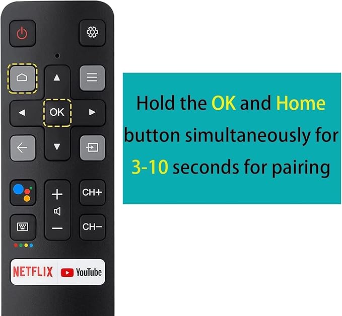 New OEM Replacement Remote RC802V FNR1 fit for TCL TV 40S334 50S434 55S434 75S434 40S330 70S430 32S334 55S435 50S435 43S43432S6500A 65P8S 65P8 55P8S 49S6800FS 49S6800 32S6500S 32S6800S 32S6510S 32A325