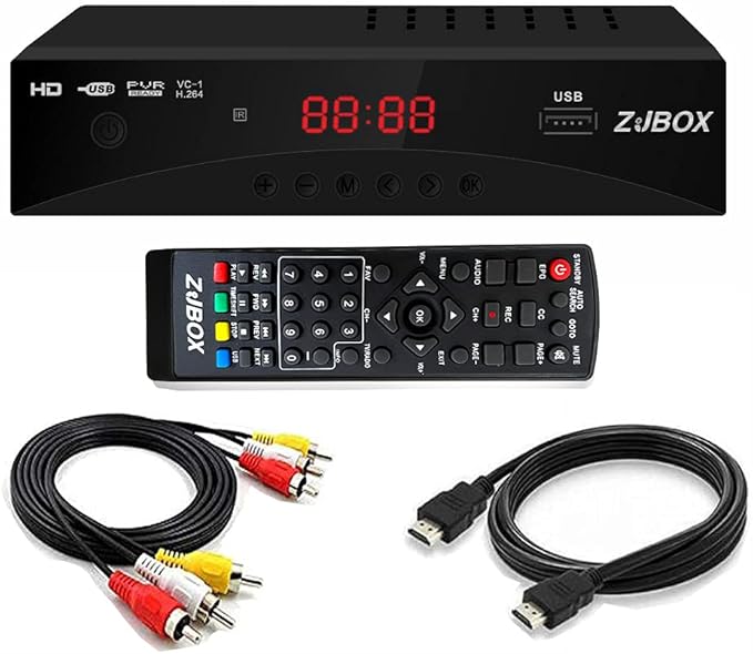 Digital TV Converter Box, ATSC Tv Tuner - ZJBOX for Analog HDTV Live 1080P with Recording&Playback,HDMI Output, Timer Setting TV Tuner Function Digital Channel Free