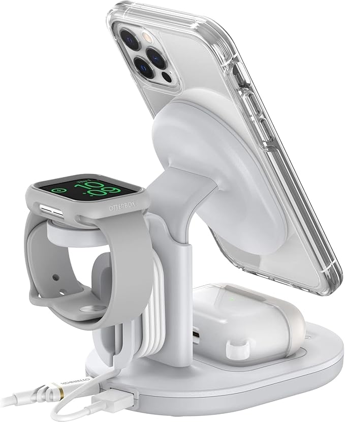 OtterBox 3-in-1 Wireless Charging Station 2.0 for MagSafe - White