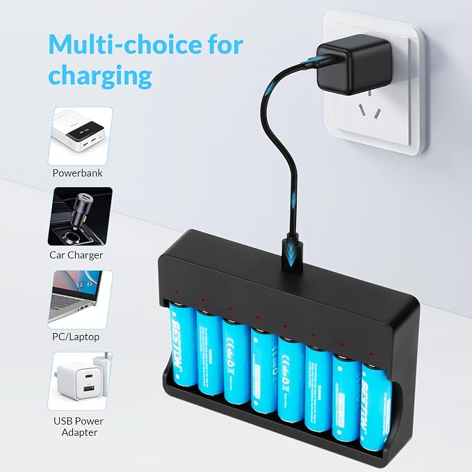 BESTON Rechargeable Lithium AA Batteries - Image 7