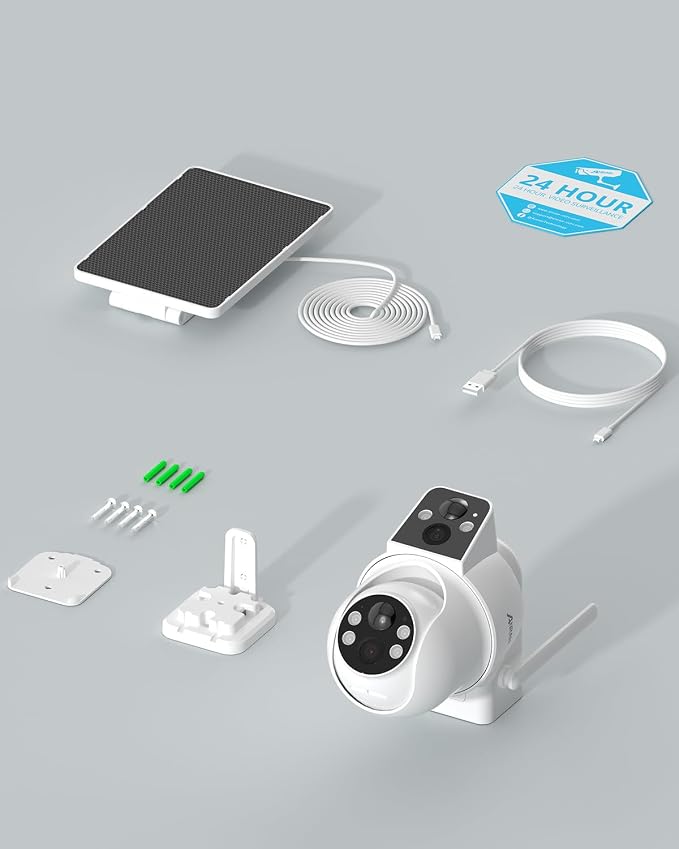 ANRAN Dual-Lens Solar Security Camera, 3MP Wireless Outdoor Camera - Image 9