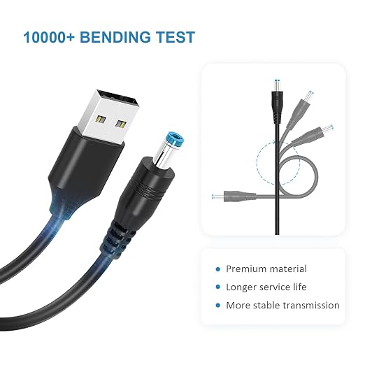 Powseed 5V Universal DC Power Cable, USB to DC Charging Cord - Image 5