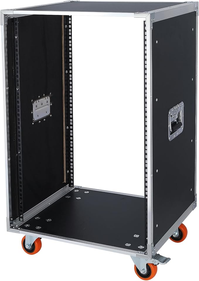 AV Gear Rack 16U Home Audio & Video Stage Stereo Equipment Storage Cabinet by WikrOck