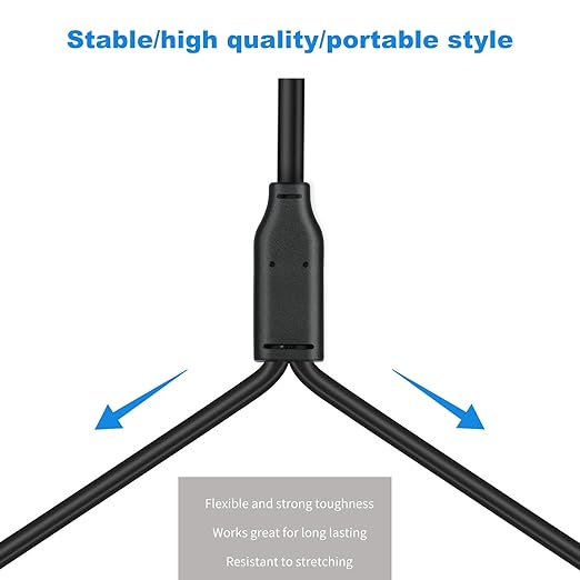 5 Pack XLR Splitter Cable,1 Female to 2 Male, 1.5FT Stereo Mic to L&R Audio Y-Splitter Cable