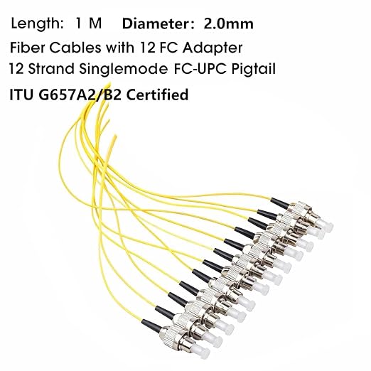 Elfcam® - Simplex FC/UPC 9/125um OS2 12-Fiber Single-Mode Pigtail Fiber Optic - Image 3