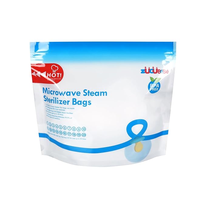 Microwave Steam Sterilizer Bags 12pc for Baby Bottles, Soothers,
