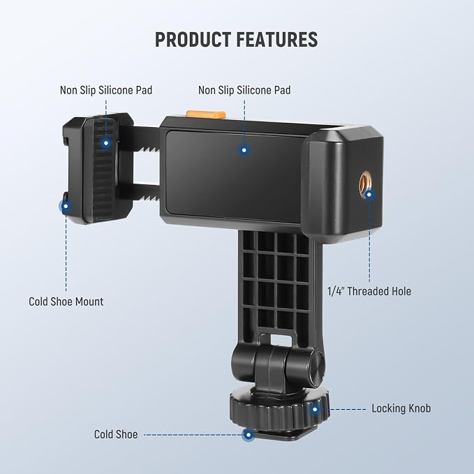 Neewer Basic Phone Tripod Mount Holder - Image 7