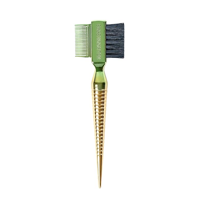 STYLE FACTOR EDGE BOOSTER® Mini Hammer Brush Travel Size | Baby Hair Brush & Double-Sided Edge Control Comb with Boar Bristles | Rat Tail for Precision Styling | Travel Brush for Edges & Baby Hair