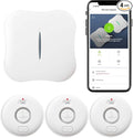WiFi Water Leak Detectors for Home 3 Pack, Wireless Smart Water Leak Sensor, 120dB Adjustable Water Sensor Alarm Leak Detector, APP Alerts, 3 Water Sensors & 1 Hub for Kitchen, Bathroom, Sink, Laundry
