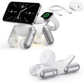 3 in 1 Wireless Charging Station for Apple Devices,Cute MagSafe Charger Stand,Fast Charging Wireless Charger Station for iPhone 17/16/15/14/13/12/Air Series, Apple Watch & AirPods Pro/4/3/2
